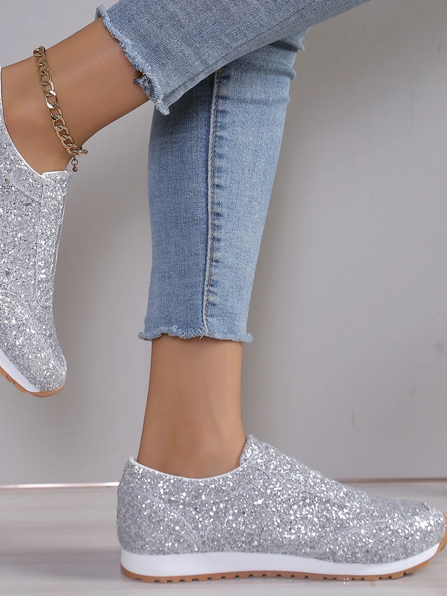 Casual Plain Breathable Slip On Flat Heel Shallow Shoes Split Joint