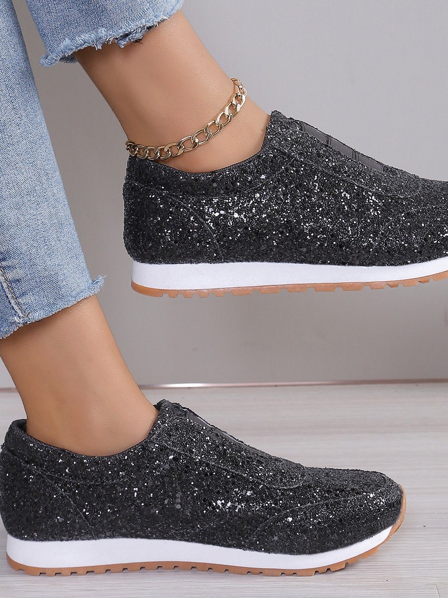 Casual Plain Breathable Slip On Flat Heel Shallow Shoes Split Joint