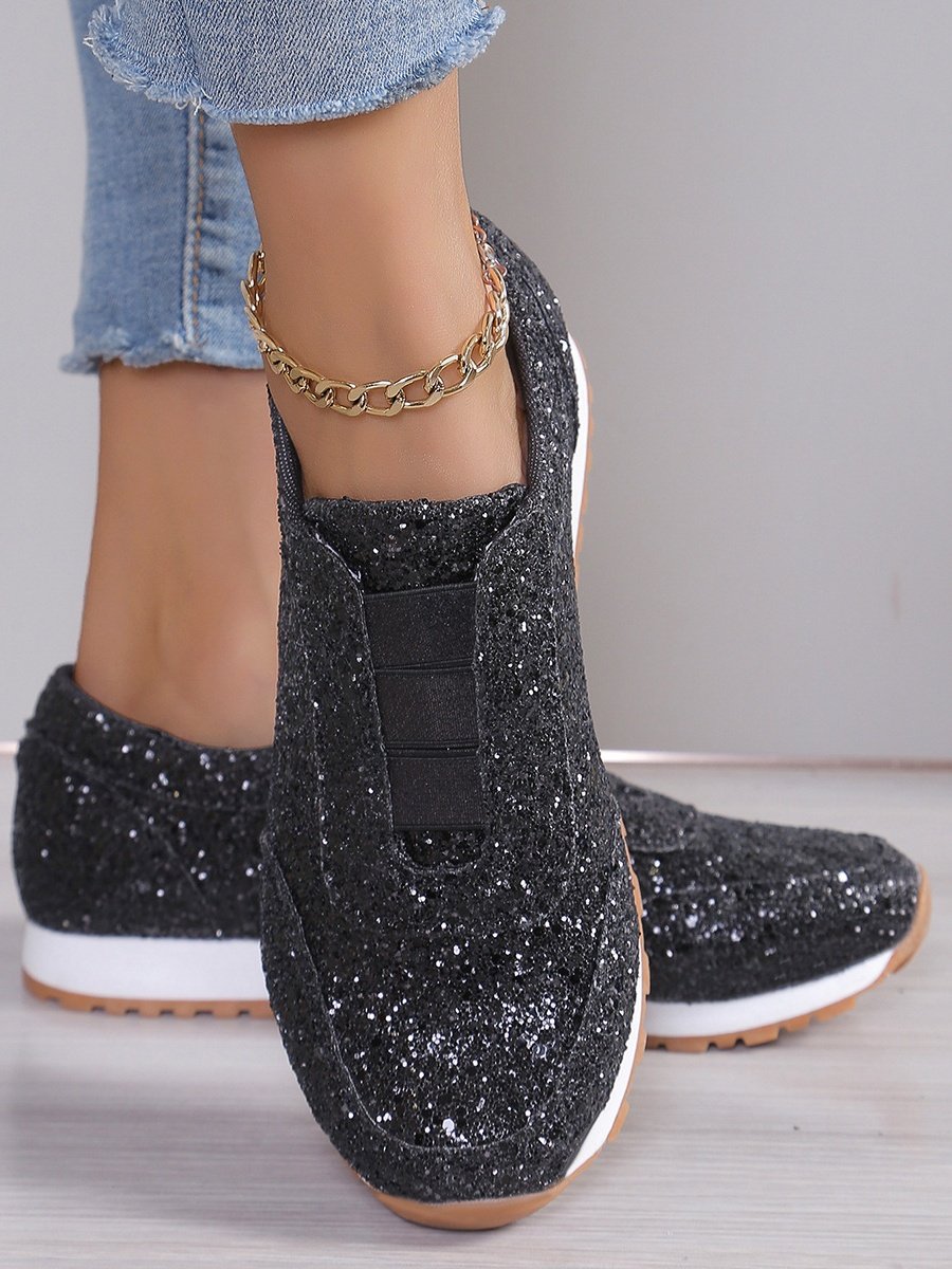 Casual Plain Breathable Slip On Flat Heel Shallow Shoes Split Joint