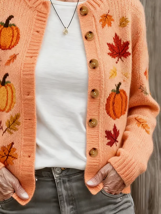 Women Wool/Knitting Plain Long Sleeve Comfy Casual Cardigan