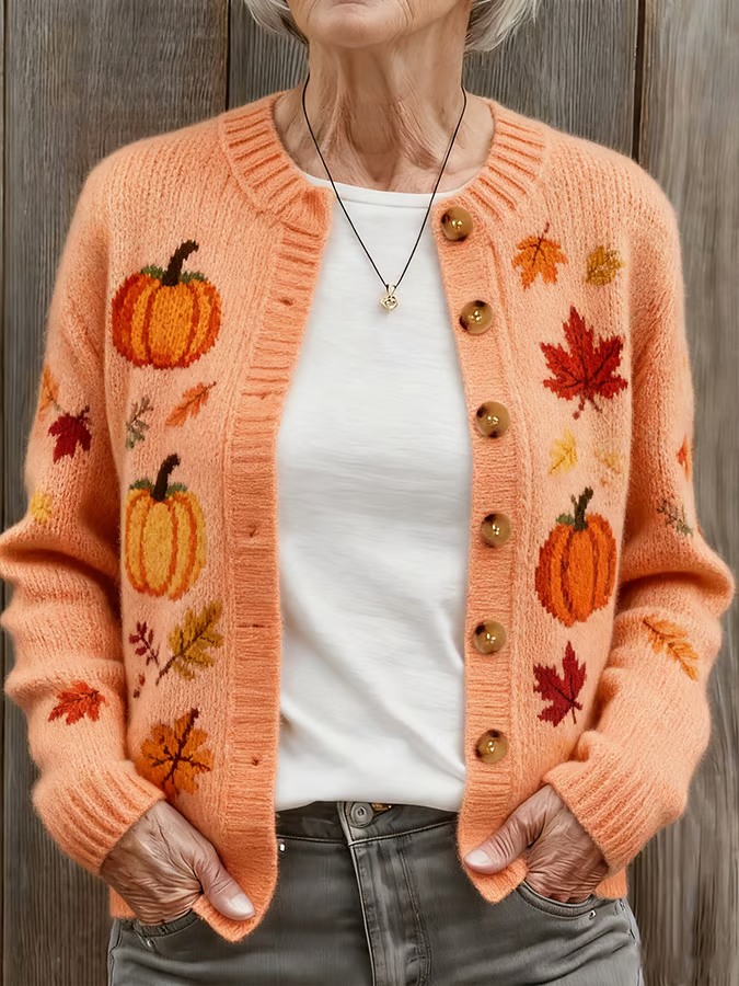 Women Wool/Knitting Plain Long Sleeve Comfy Casual Cardigan