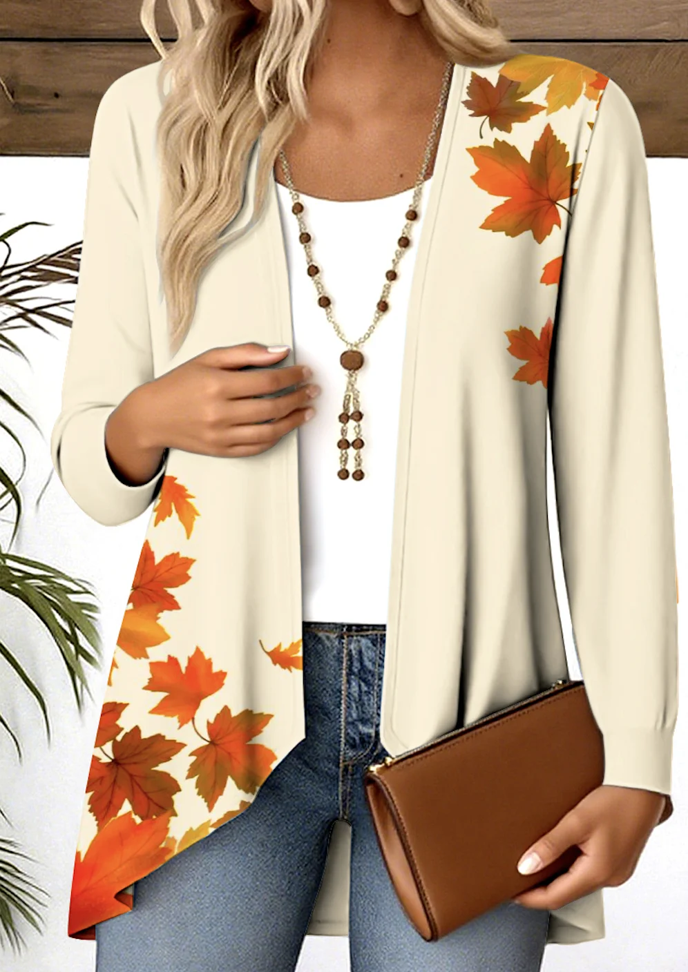 V Neck Long Sleeve Floral Regular Micro-Elasticity Regular Fit Blouse For Women