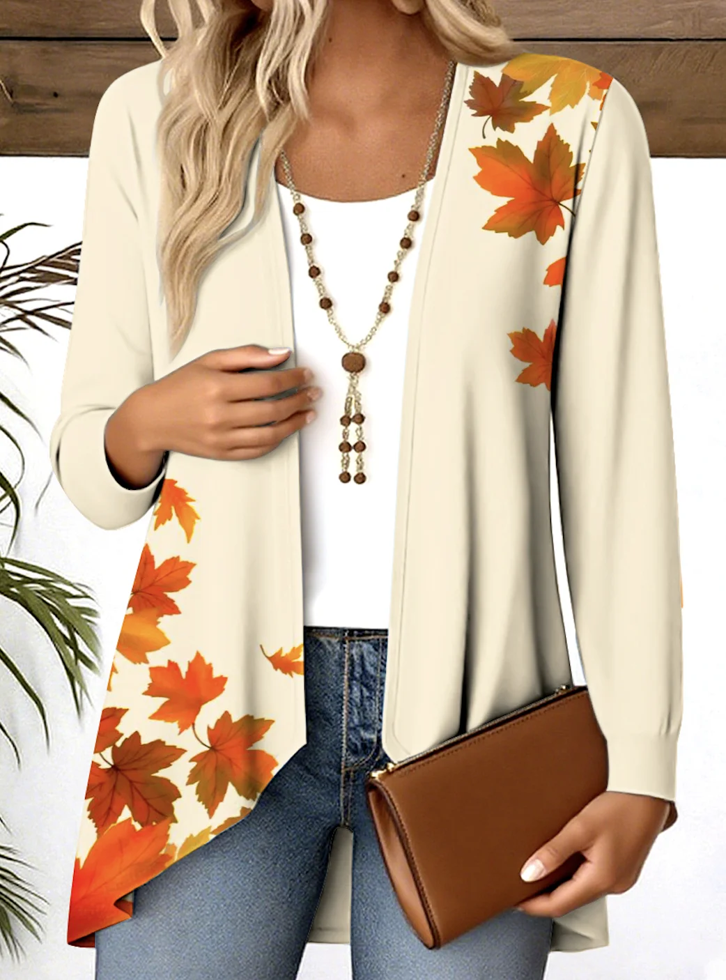 V Neck Long Sleeve Floral Regular Micro-Elasticity Regular Fit Blouse For Women