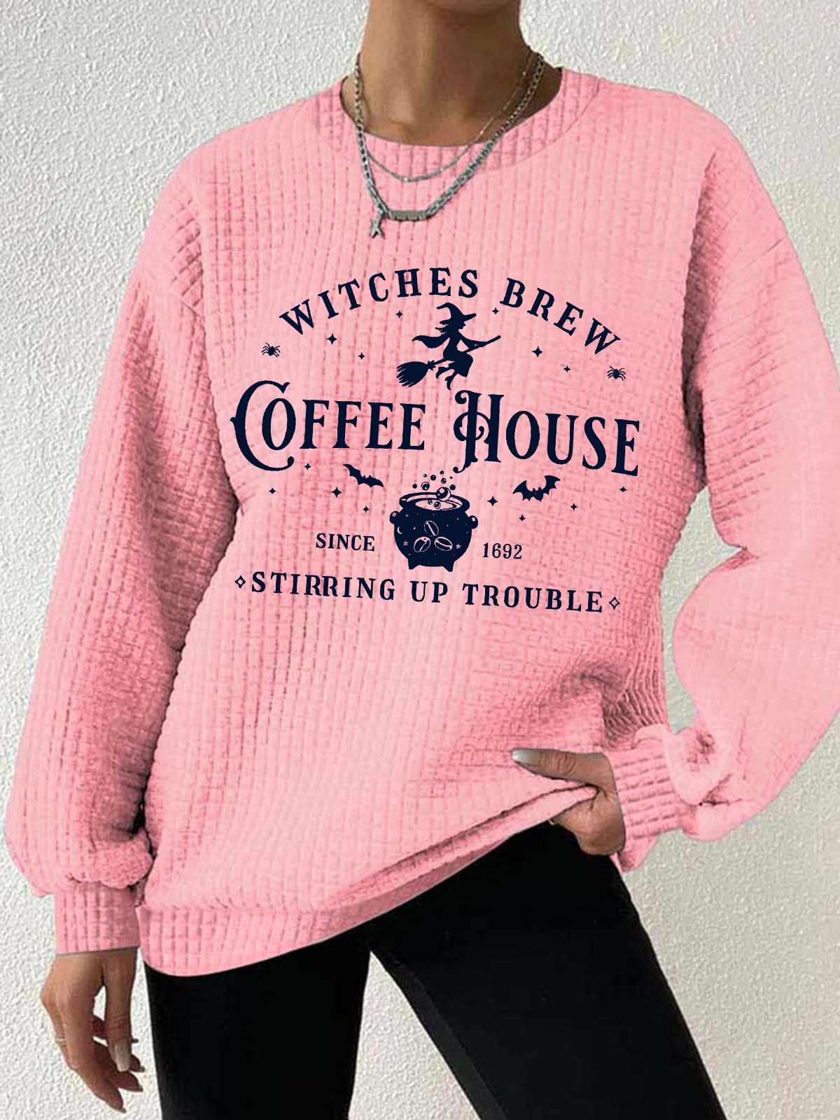 Casual Crew Neck Halloween Sweatshirt