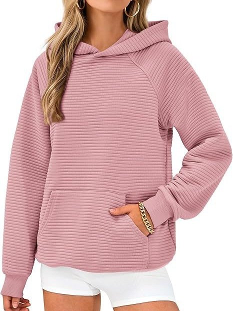 Casual Hoodie Plain Sweatshirt Split Joint
