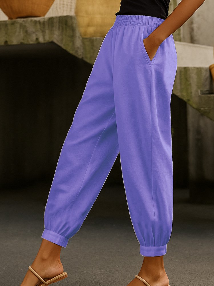Women Plain Long Pants Casual Spring/Fall Trousers