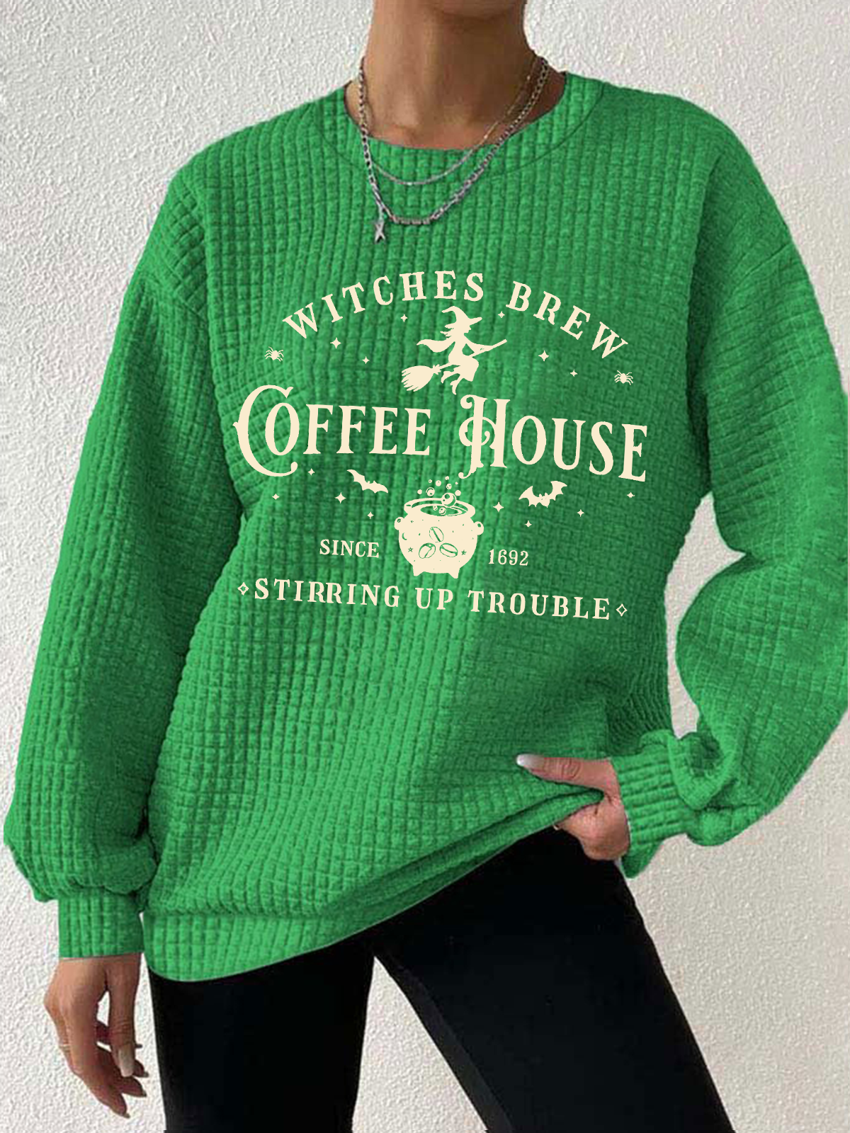 Casual Crew Neck Halloween Sweatshirt