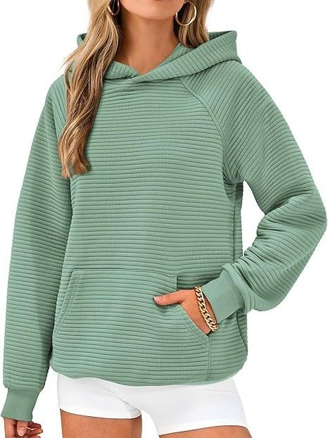 Casual Hoodie Plain Sweatshirt Split Joint