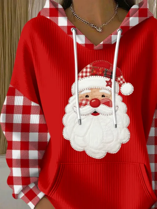 Casual Hoodie Plaid Hoodie Printing