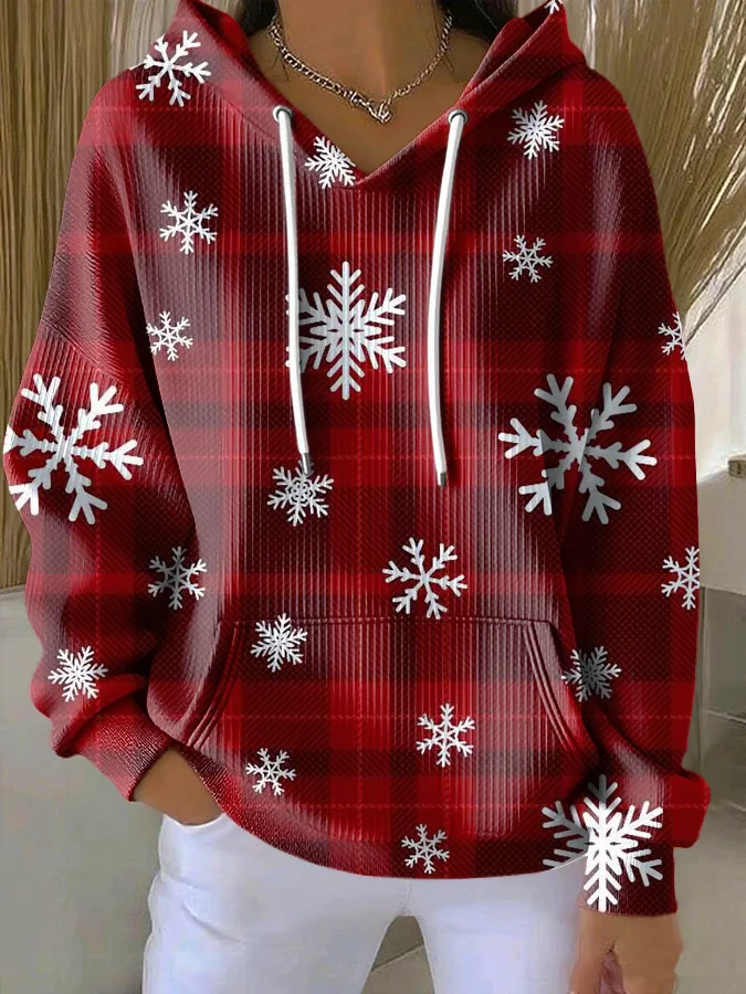 Casual Hoodie Plaid Hoodie Printing