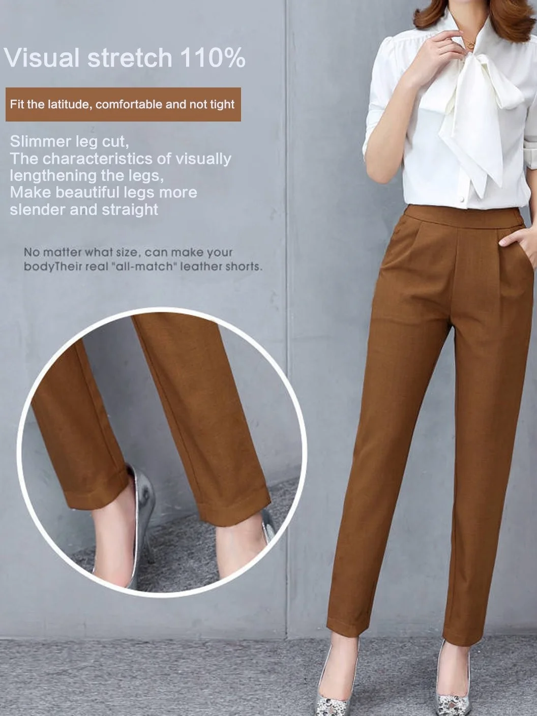 Women Plain Ankle Pants Pants Casual Spring/Fall Trousers