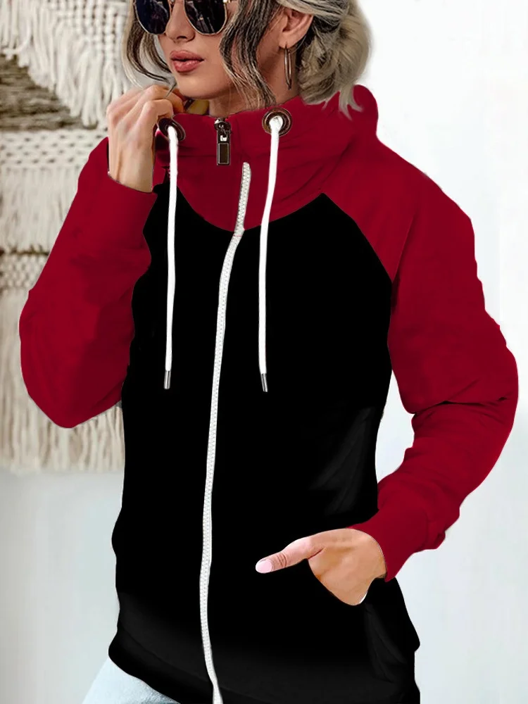 Women Spring/Fall Outerwear Vintage Split Joint Plain Long Sleeve Stand Collar Jacket