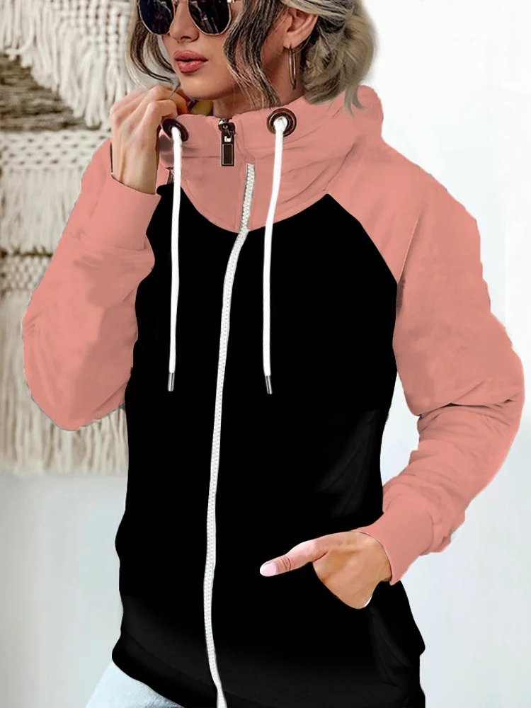 Women Spring/Fall Outerwear Vintage Split Joint Plain Long Sleeve Stand Collar Jacket