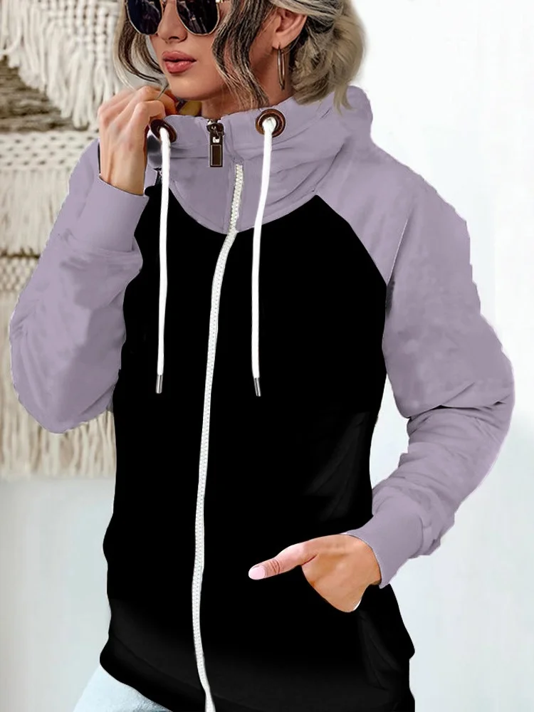 Women Spring/Fall Outerwear Vintage Split Joint Plain Long Sleeve Stand Collar Jacket