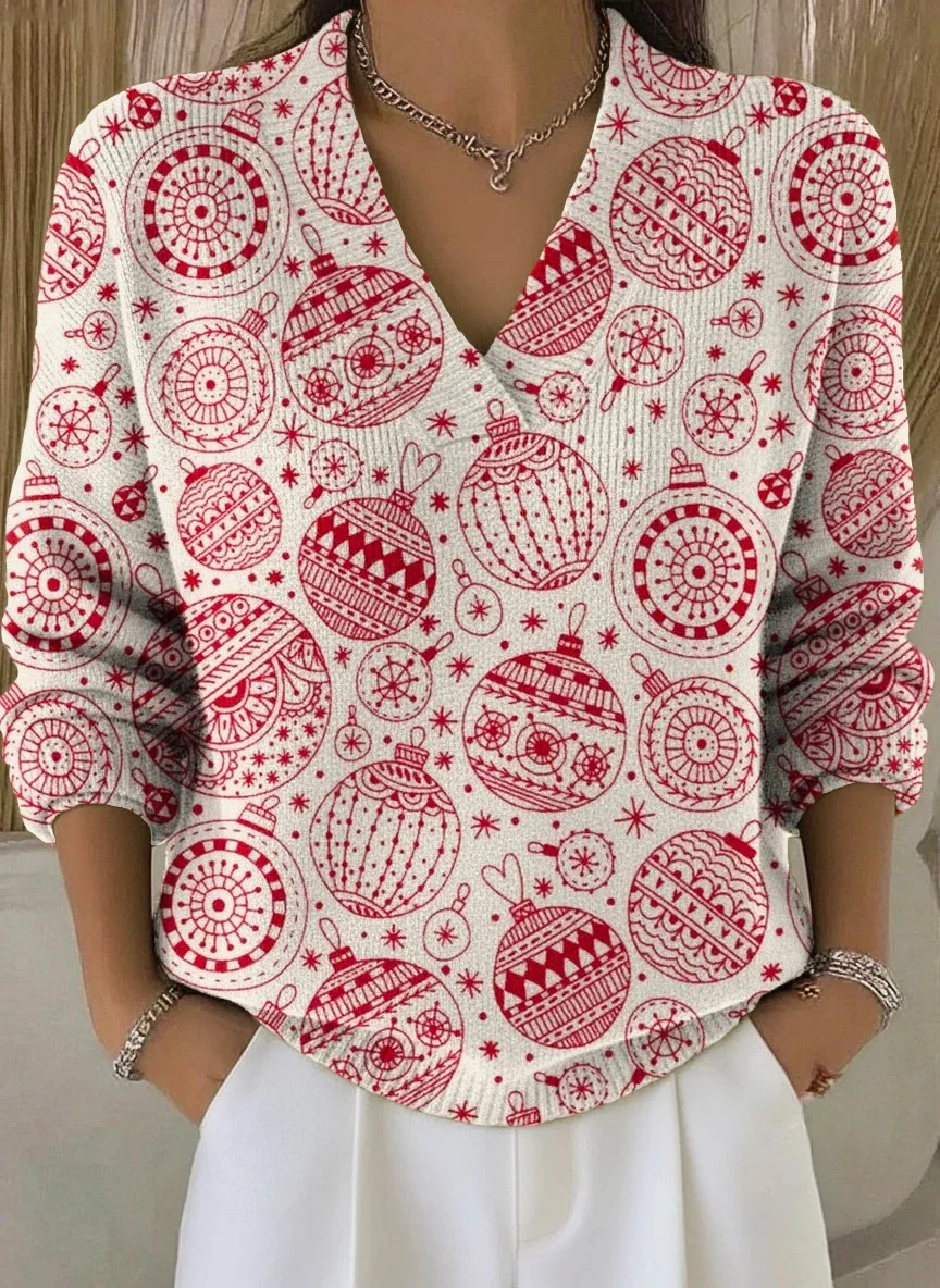 Women Christmas Long Sleeve Comfy Vintage Sweater