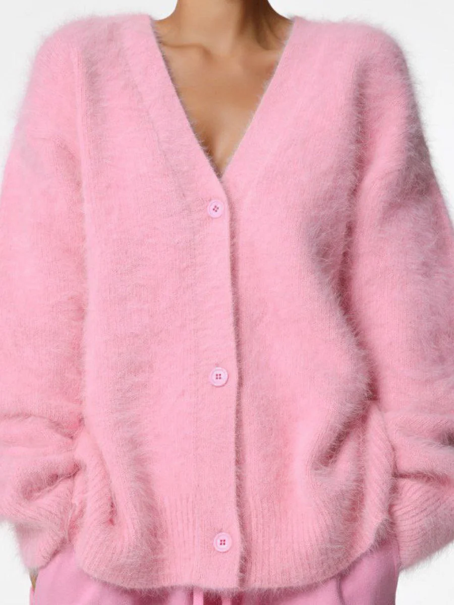 Women Spring/Fall Outerwear Vintage Split Joint Plain Long Sleeve V Neck Jacket