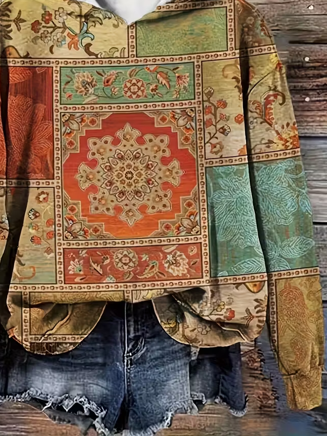 Casual Hoodie Ethnic Hoodie Printing