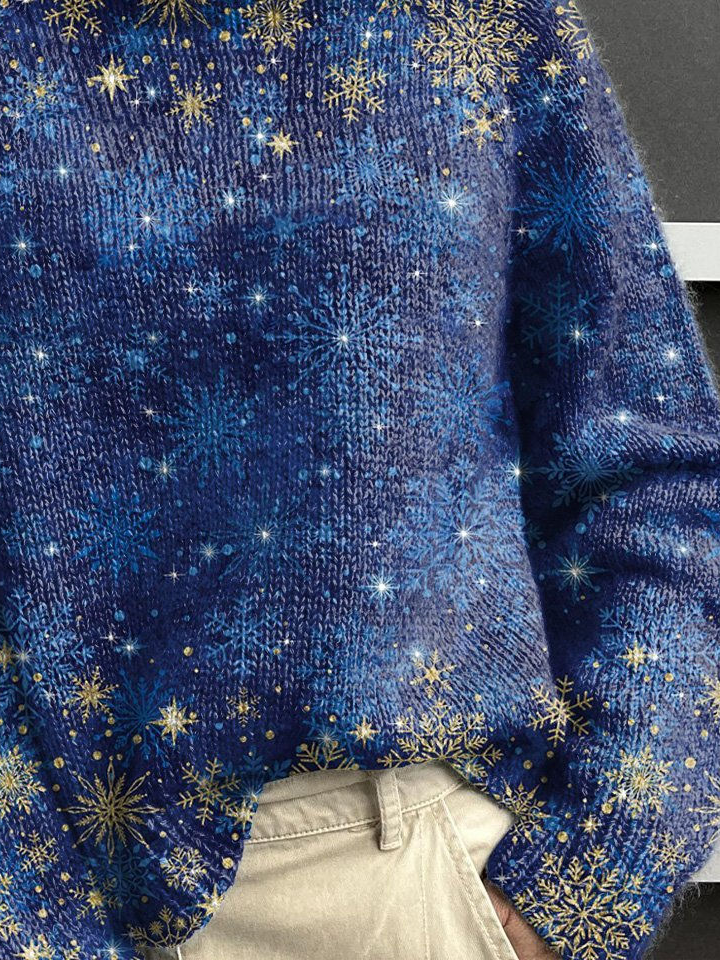 Women Christmas Long Sleeve Comfy Vintage Printing Sweater