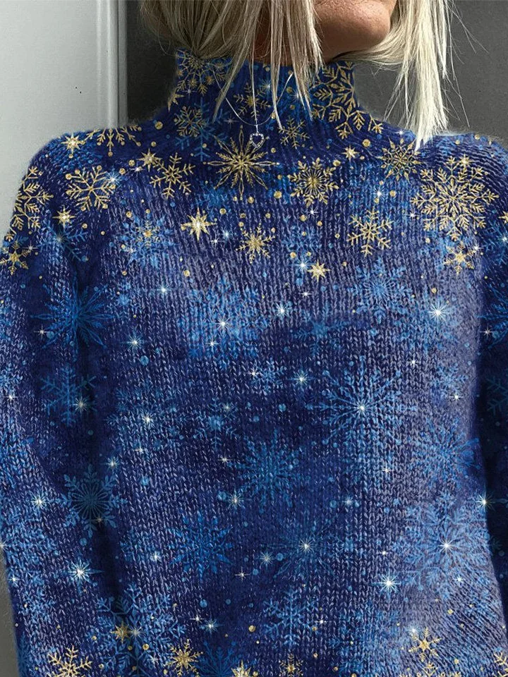 Women Christmas Long Sleeve Comfy Vintage Printing Sweater