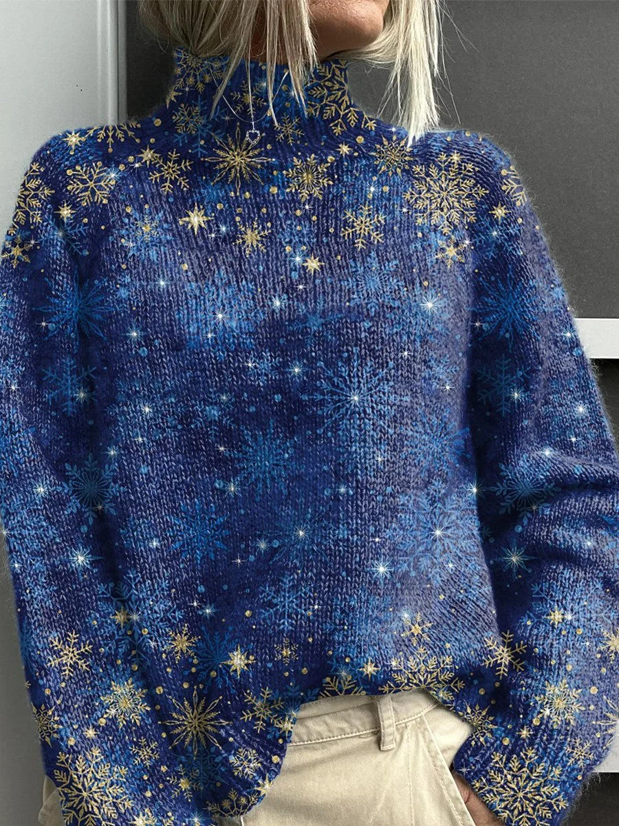 Women Christmas Long Sleeve Comfy Vintage Printing Sweater