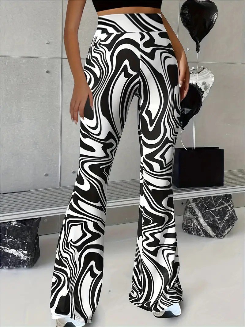 Women Striped Long Pants Casual Spring/Fall Trousers