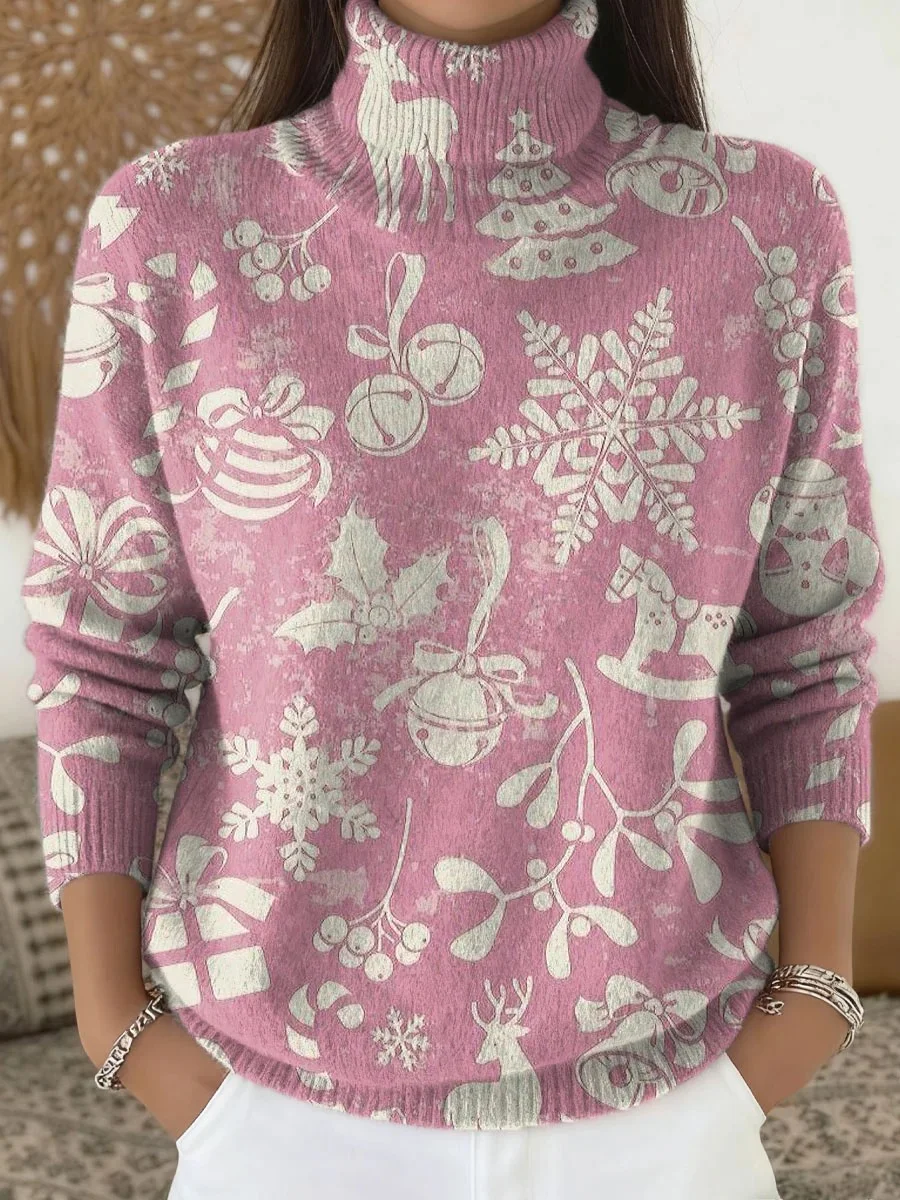 Women Christmas Long Sleeve Comfy Vintage Sweater