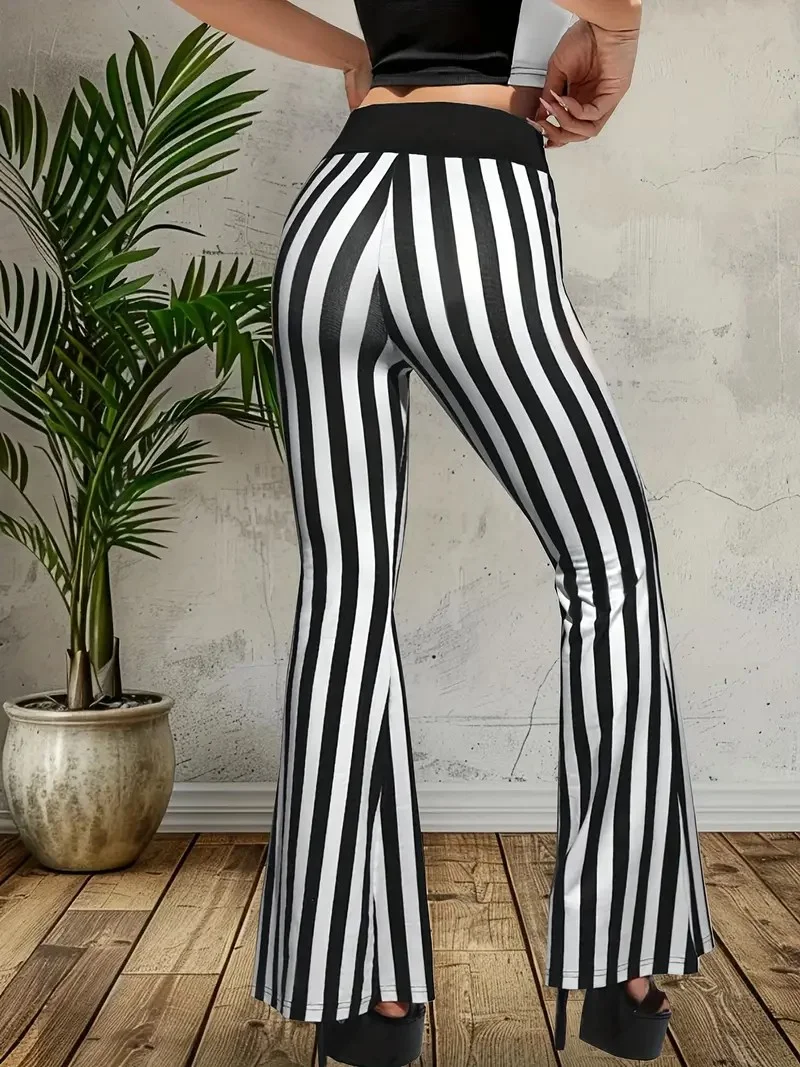 Women Striped Long Pants Casual Spring/Fall Trousers
