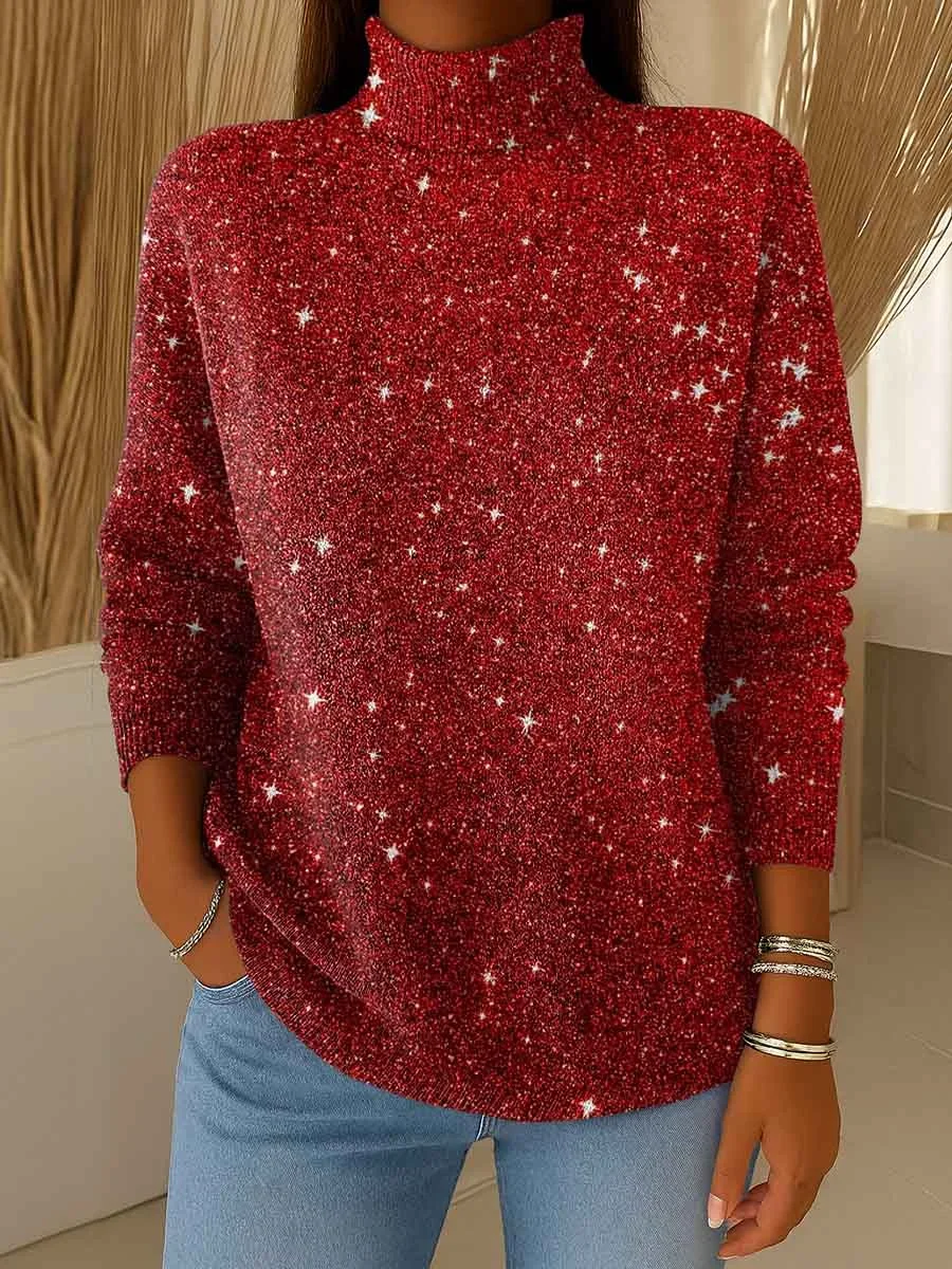 Women Christmas Long Sleeve Comfy Vintage Printing Sweater