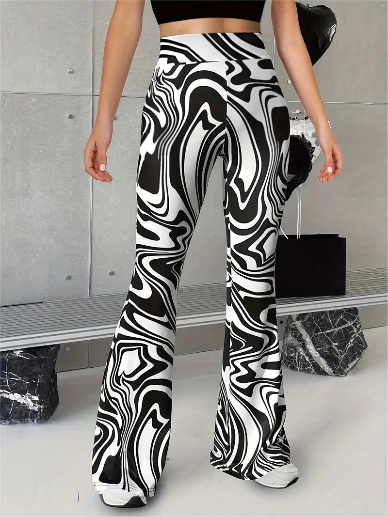 Women Striped Long Pants Casual Spring/Fall Trousers