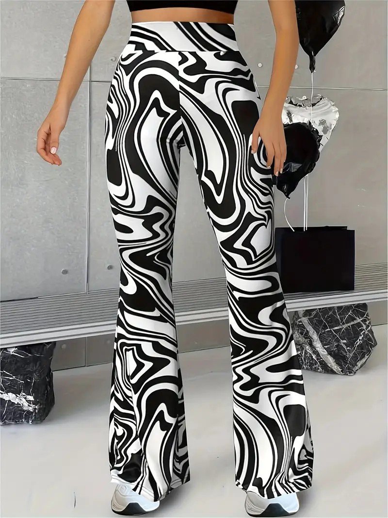 Women Striped Long Pants Casual Spring/Fall Trousers