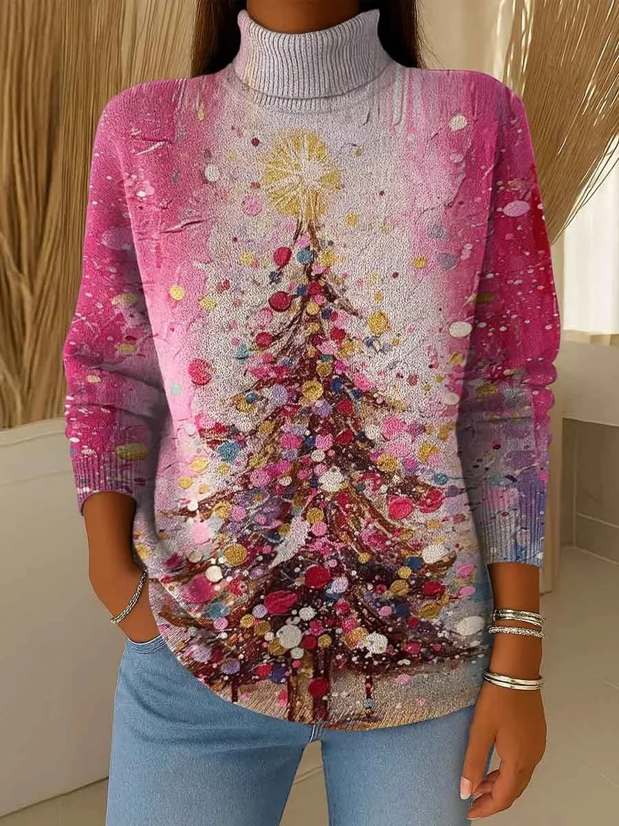 Women Christmas Long Sleeve Comfy Vintage Sweater