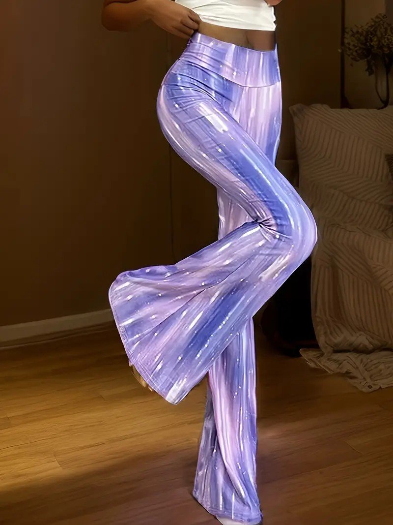 Women Striped Long Pants Casual Spring/Fall Trousers