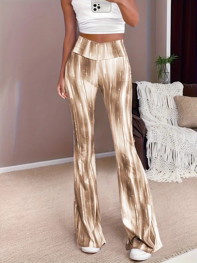 Women Striped Long Pants Casual Spring/Fall Trousers