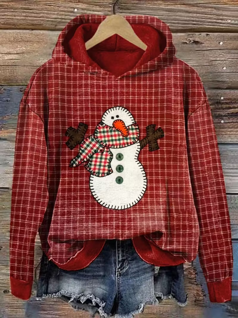 Casual Hoodie Plaid Hoodie Printing