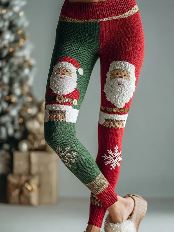 Women Christmas Vintage Spring/Fall Ankle Pants Leggings
