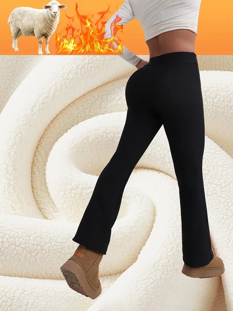 Women Plain Long Elastic Waist Pants Casual Spring/Fall Trousers