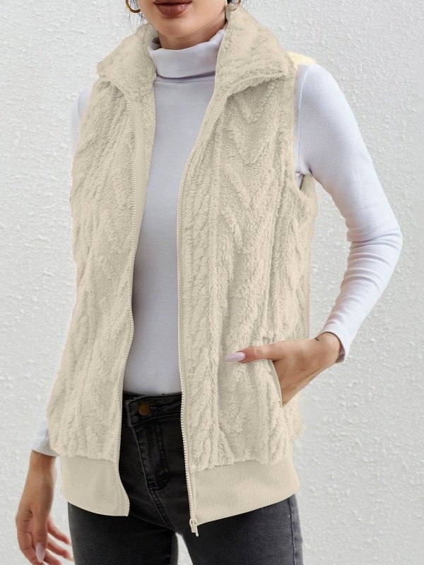 Polyester Cotton Stand Collar Elegant Vest