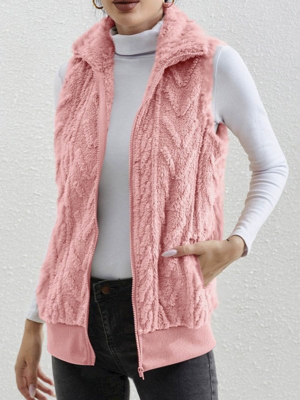 Polyester Cotton Stand Collar Elegant Vest
