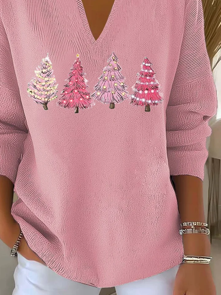 Women Christmas Long Sleeve Comfy Casual Printing Sweater