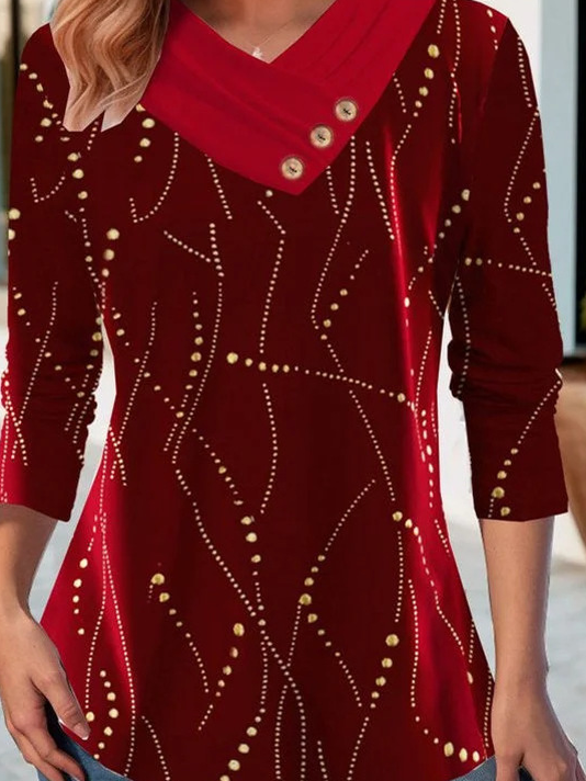 Casual Christmas Long Sleeve T-shirt