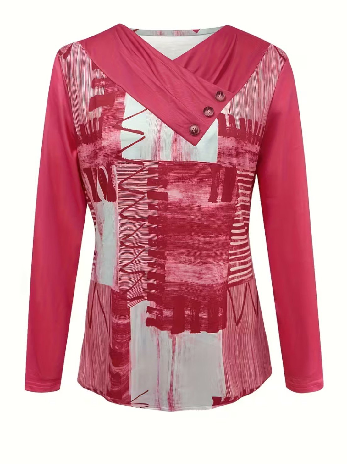 Casual Geometric Long Sleeve T-shirt