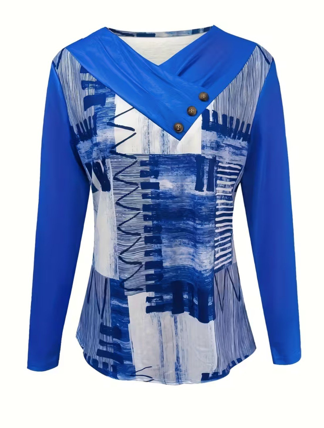 Casual Geometric Long Sleeve T-shirt