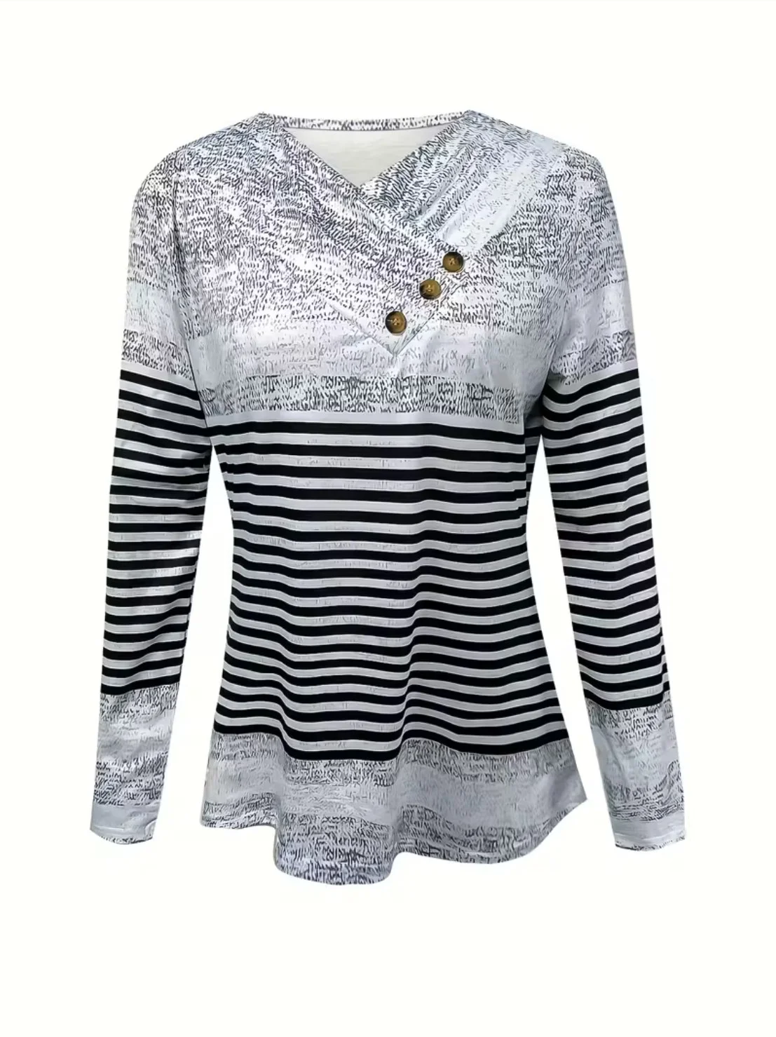 Casual Striped Long Sleeve T-shirt