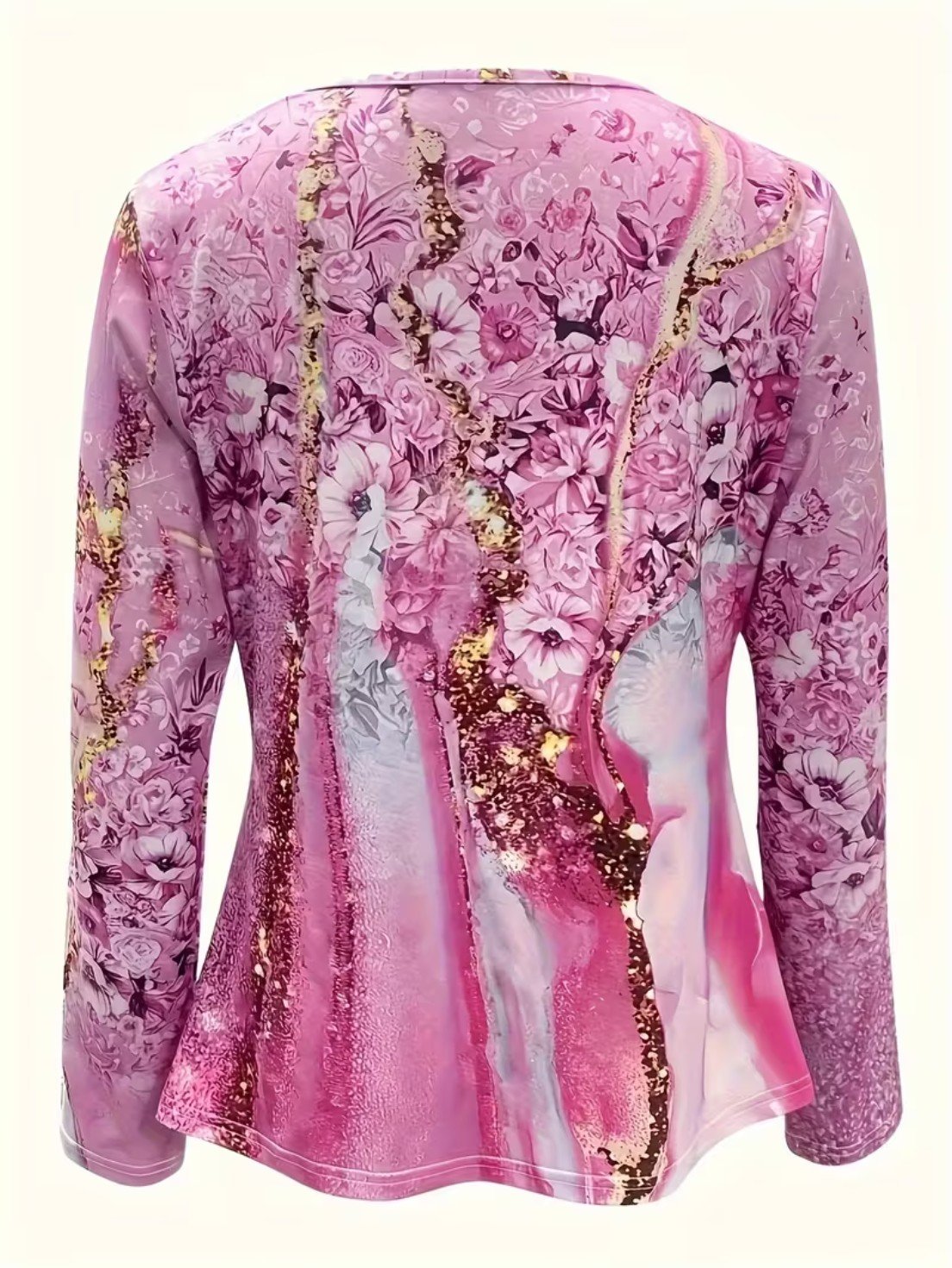 Casual Gradient Pattern Long Sleeve T-shirt