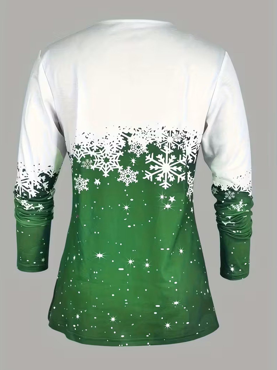 Casual Christmas Long Sleeve T-shirt