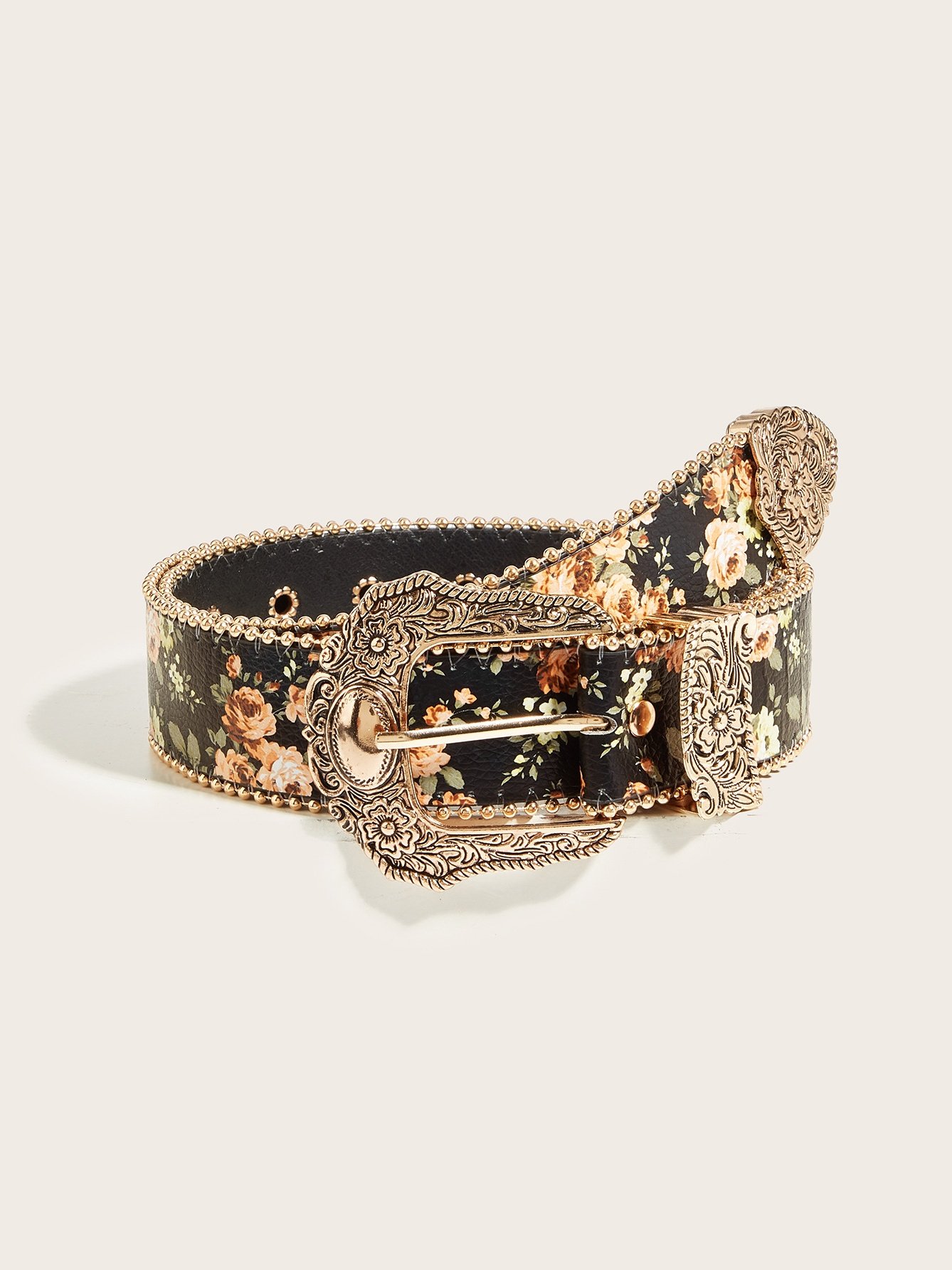 Bohemian Style Fashion High-end Personality Versatile Subculture Retro Floral Jeans Hot Girl Women's Belt