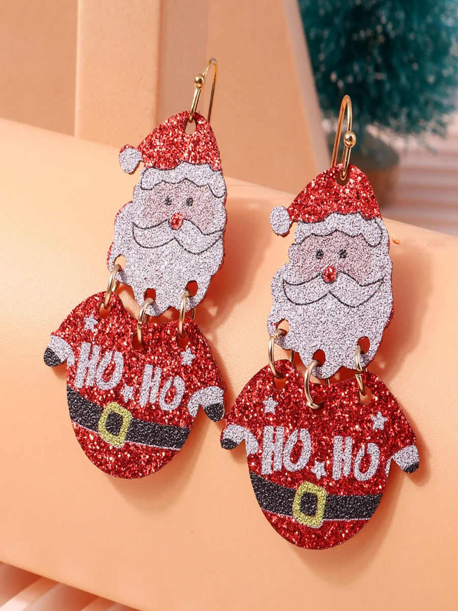 Christmas Colorful Diy Jewelry Christmas Tree Bell Elk Earrings Personality Felt Earrings