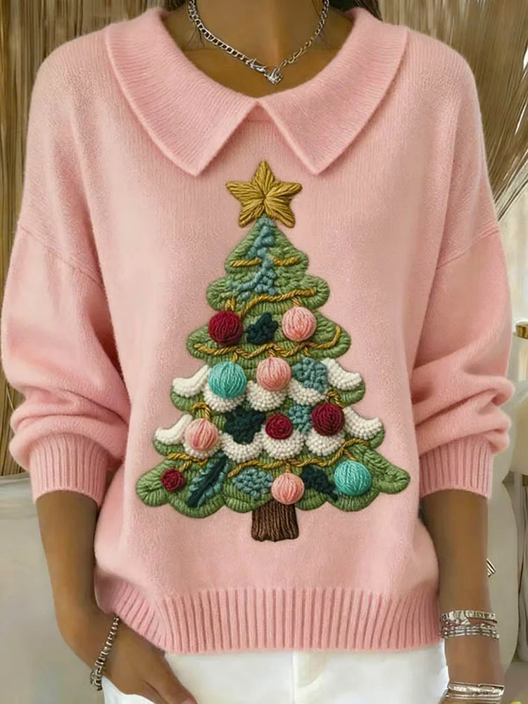 Women Christmas Long Sleeve Comfy Casual Printing Sweater