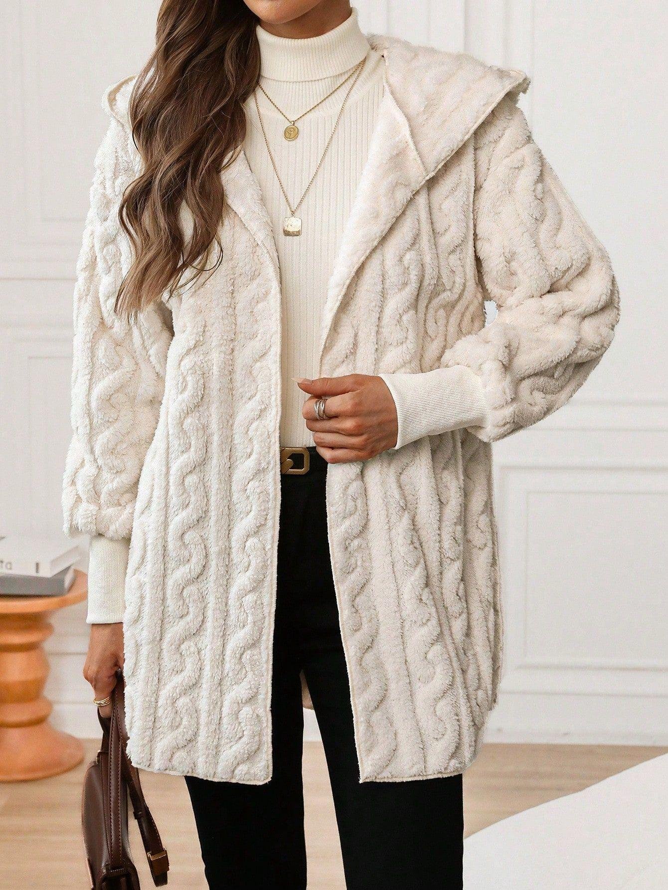 Women Spring/Fall Outerwear Casual Geometric Long Sleeve Hoodie Jacket