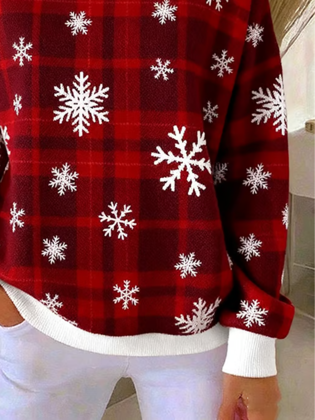 Casual Crew Neck Christmas Sweatshirt